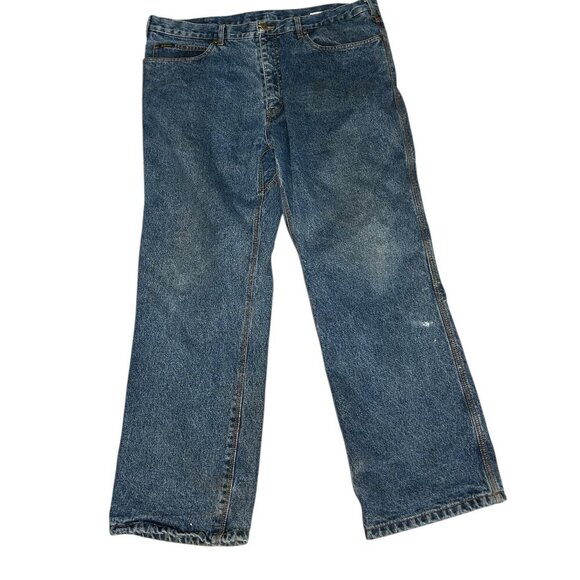 Work Mate Men’s Insulated Flannel Lined Carpenter Jeans 42x32 Warm Outdoor - Picture 6 of 7